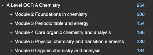 A-Level OCR A Chemistry Anki Deck